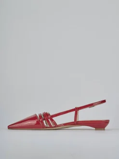 Ballerine tacco 2cm vernice rosso