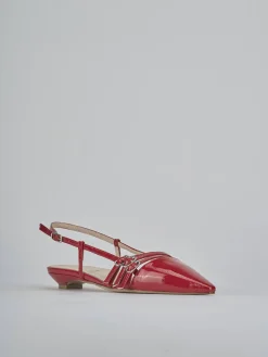 Ballerine tacco 2cm vernice rosso