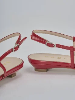 Ballerine tacco 2cm vernice rosso