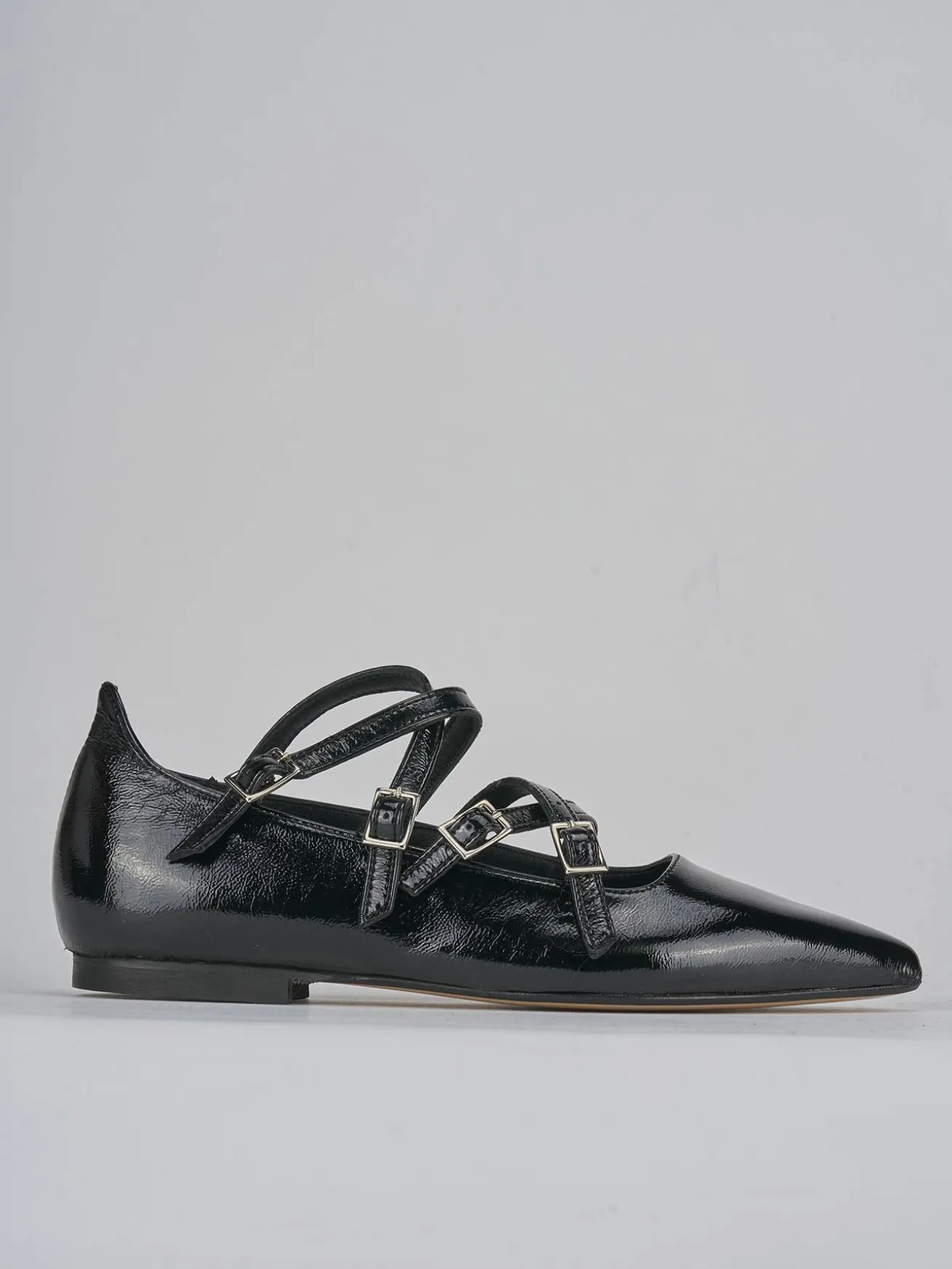 Ballerine tacco 1cm vernice nero