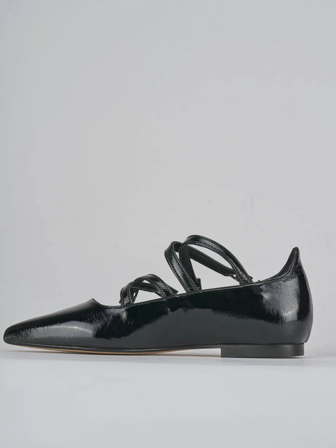 Ballerine tacco 1cm vernice nero