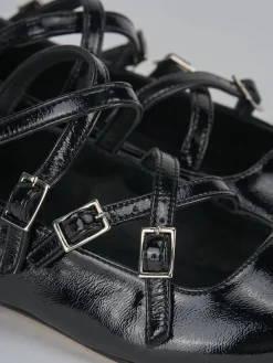 Ballerine tacco 1cm vernice nero