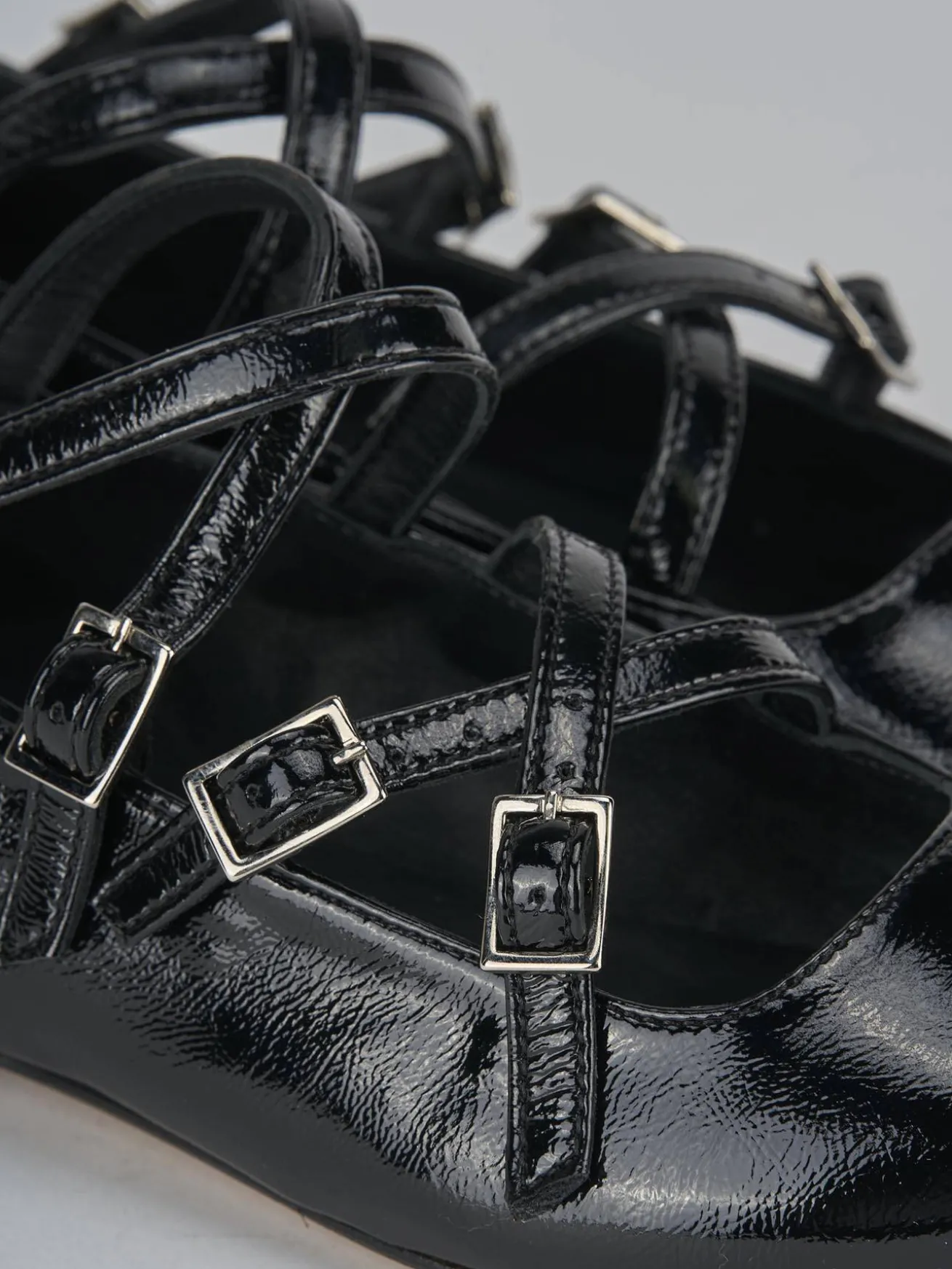 Ballerine tacco 1cm vernice nero