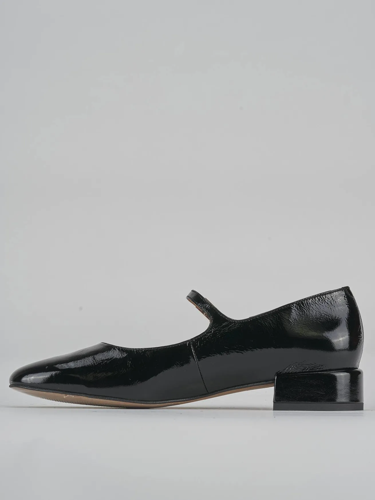 Ballerine tacco 2cm vernice nero