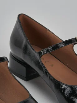 Ballerine tacco 2cm vernice nero