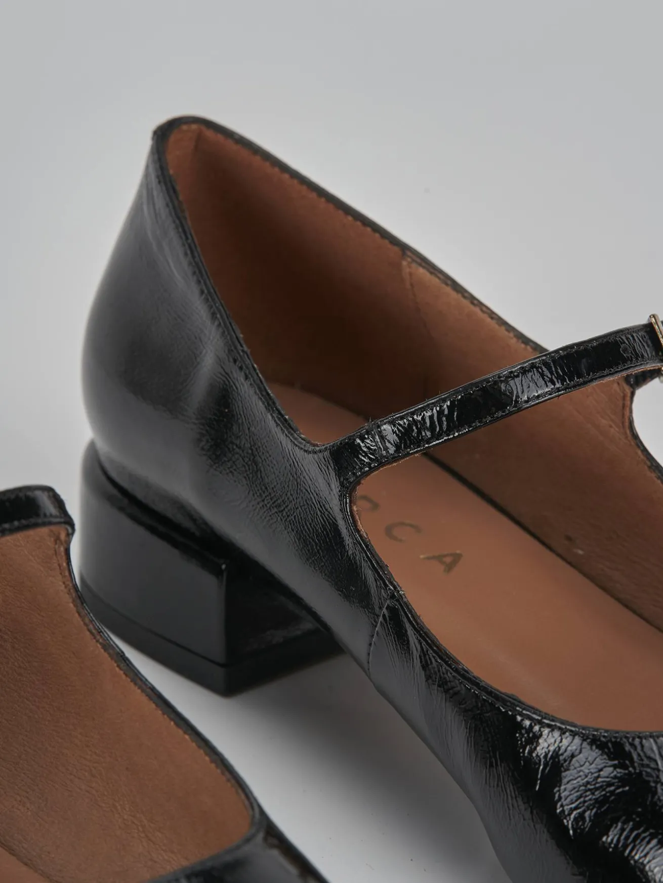 Ballerine tacco 2cm vernice nero