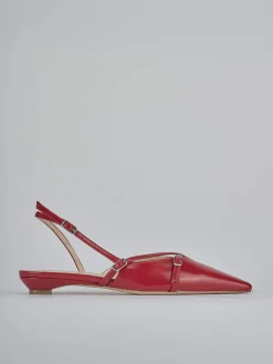 Ballerine tacco 2cm vernice rosso