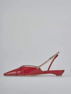 Ballerine tacco 2cm vernice rosso