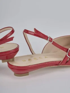 Ballerine tacco 2cm vernice rosso
