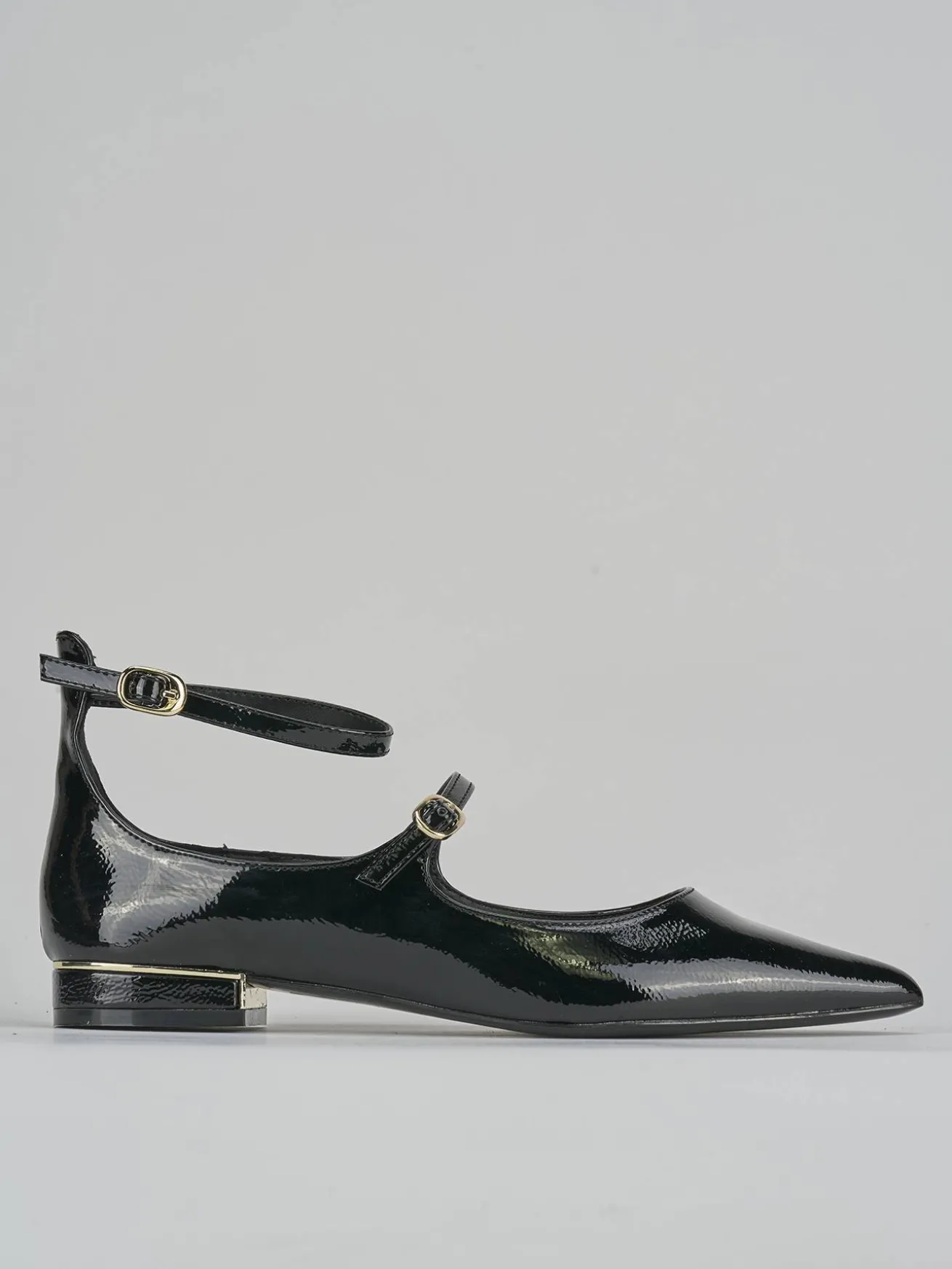 Ballerine tacco 1cm vernice nero