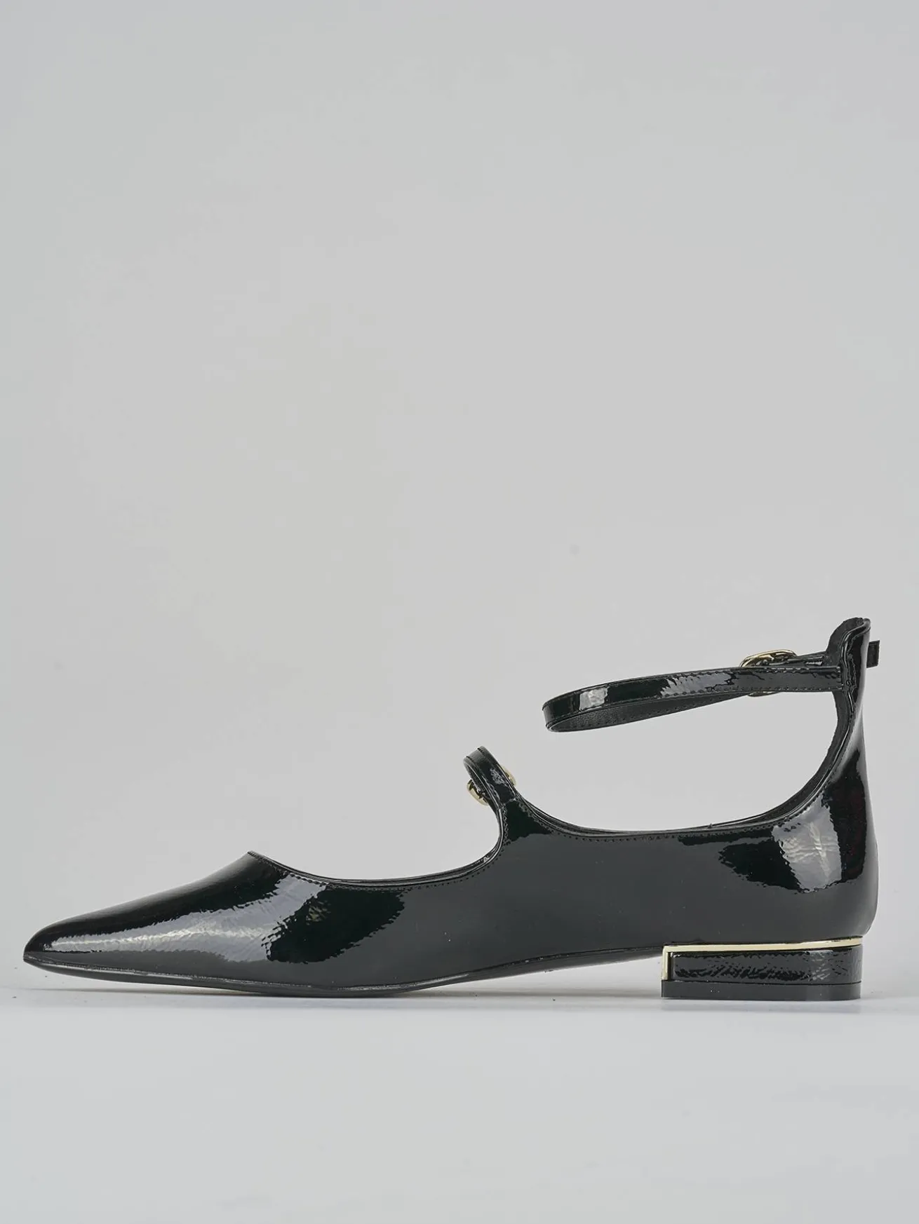 Ballerine tacco 1cm vernice nero