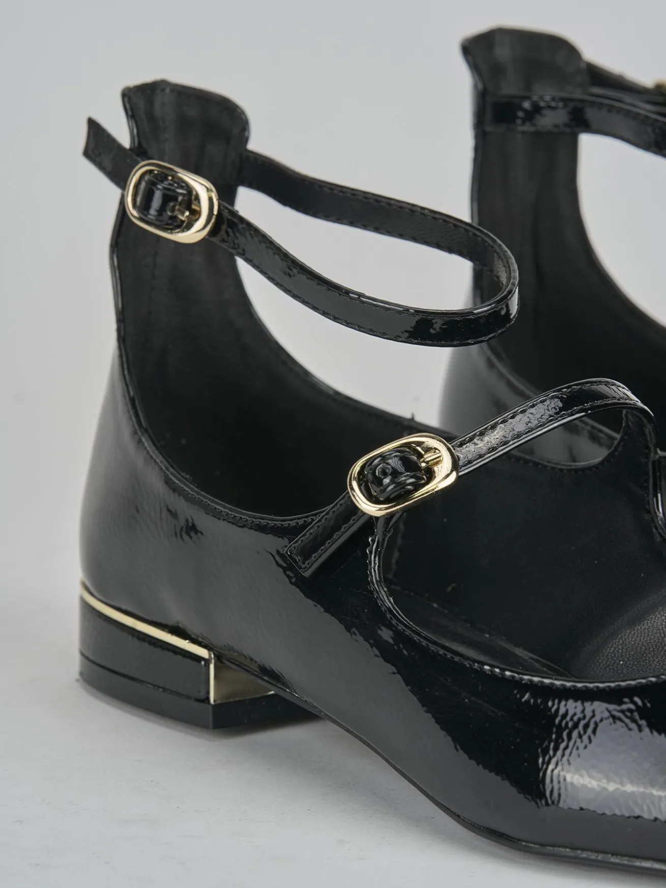 Ballerine tacco 1cm vernice nero
