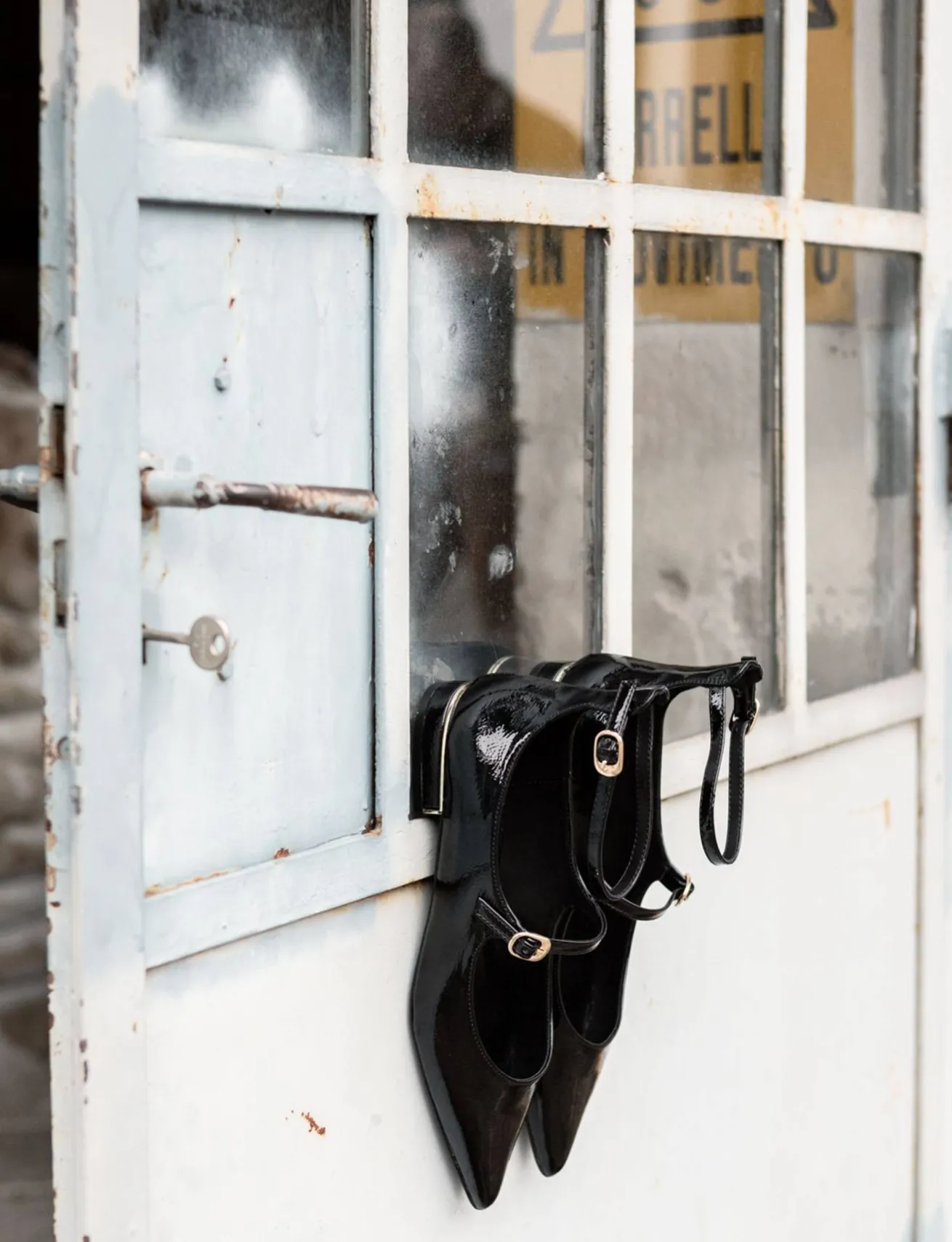 Ballerine tacco 1cm vernice nero