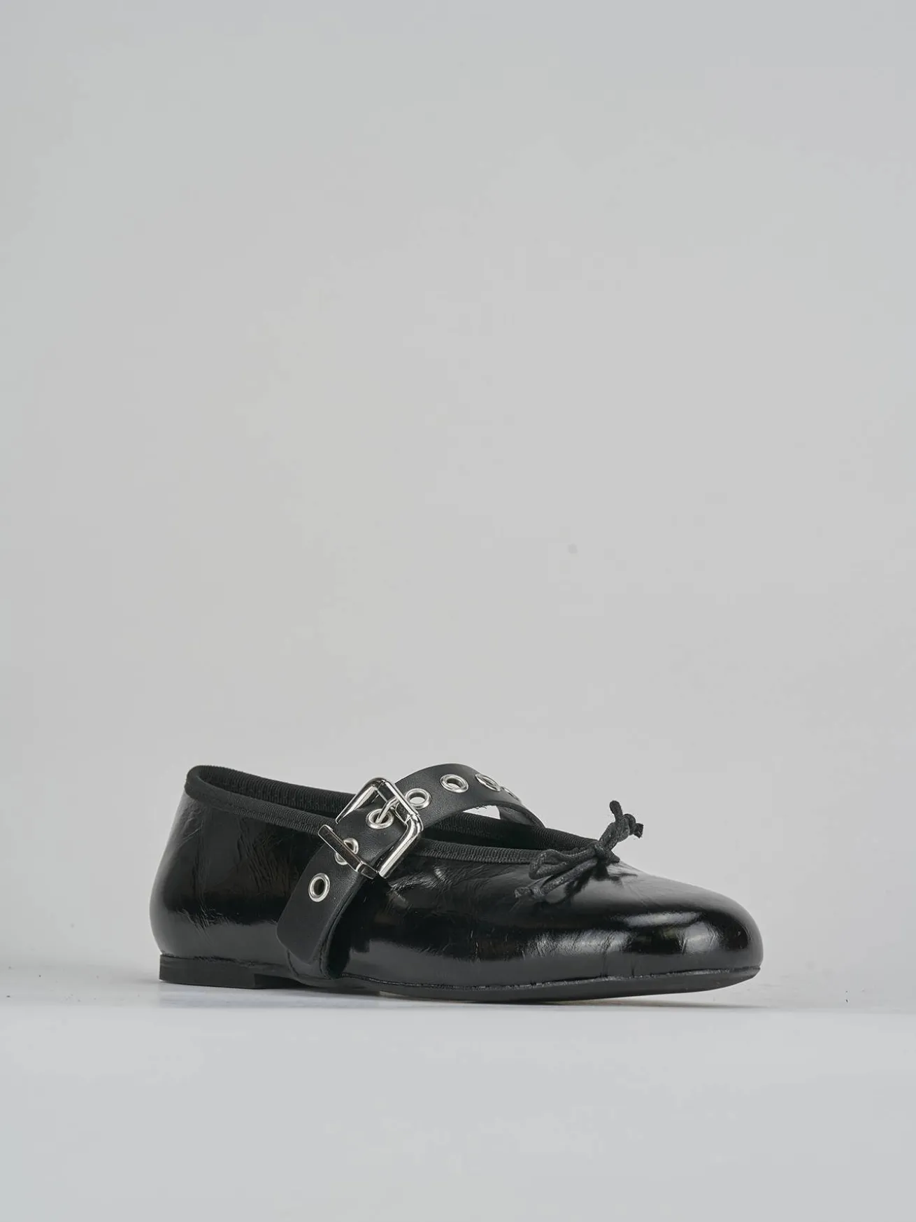 Ballerine tacco 1cm vernice nero