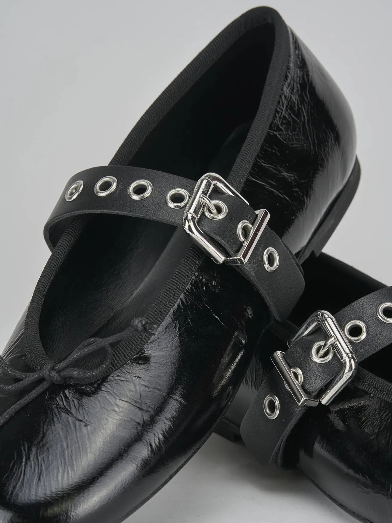 Ballerine tacco 1cm vernice nero