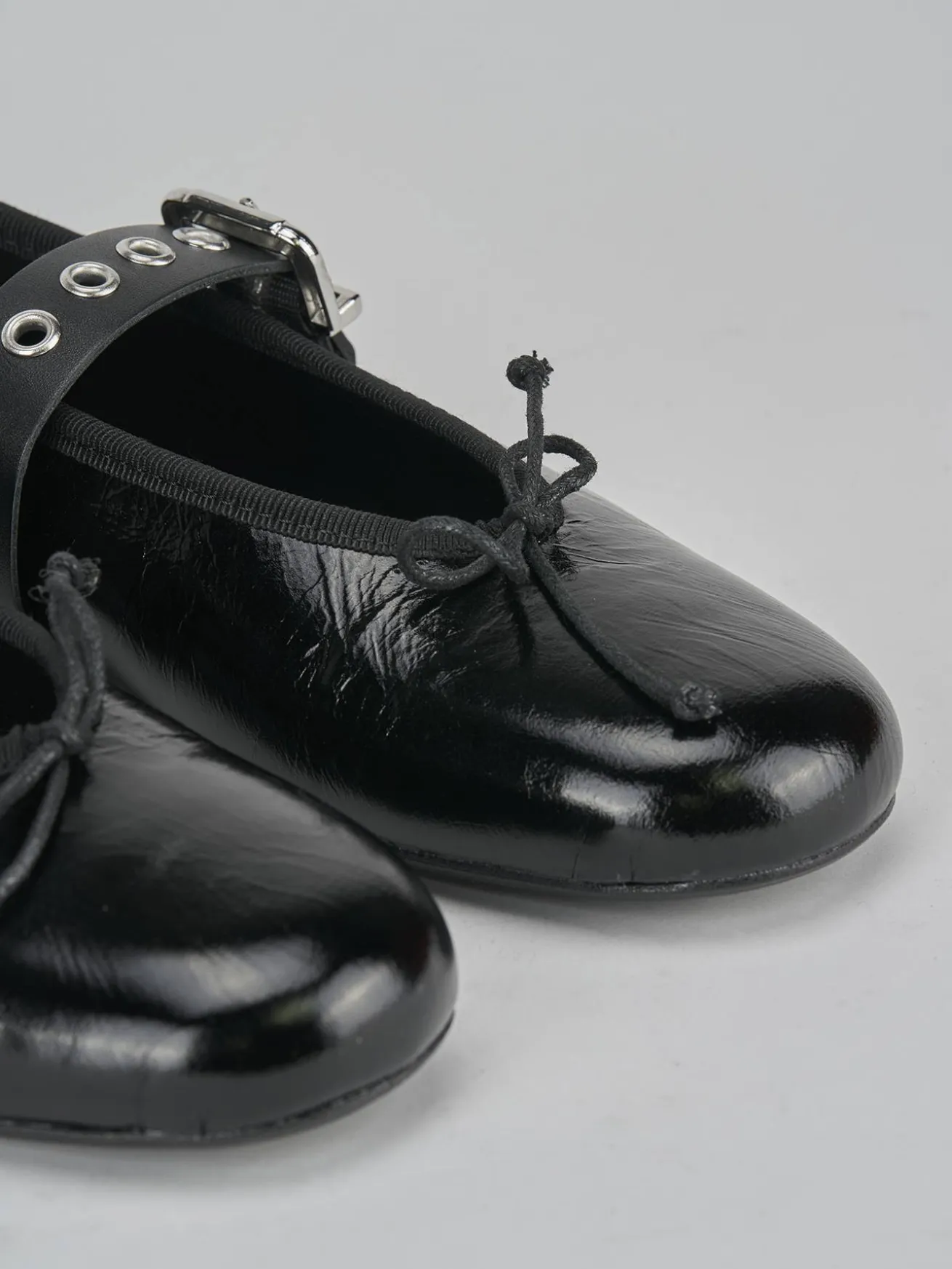 Ballerine tacco 1cm vernice nero