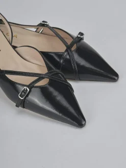 Ballerine tacco 2cm vernice nero