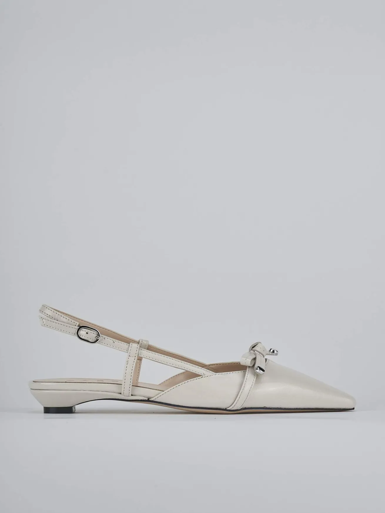 Ballerine tacco 2cm vernice beige