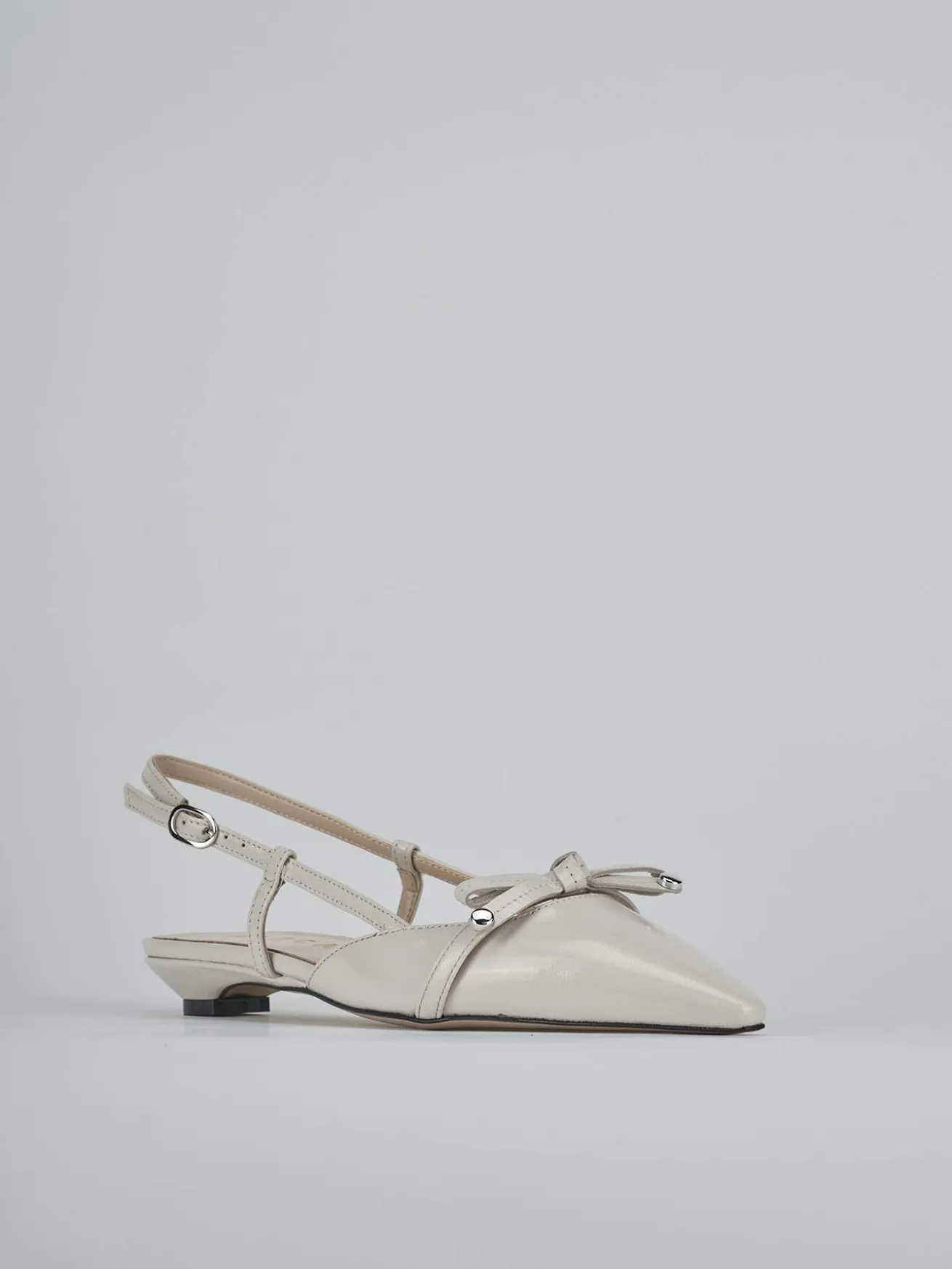 Ballerine tacco 2cm vernice beige