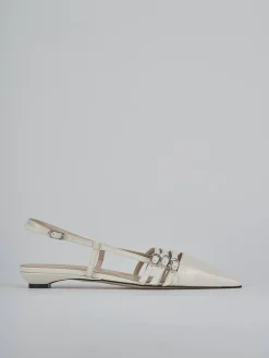 Ballerine tacco 2cm vernice beige