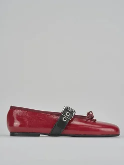 Ballerine tacco 1cm vernice rosso