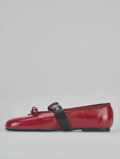 Ballerine tacco 1cm vernice rosso