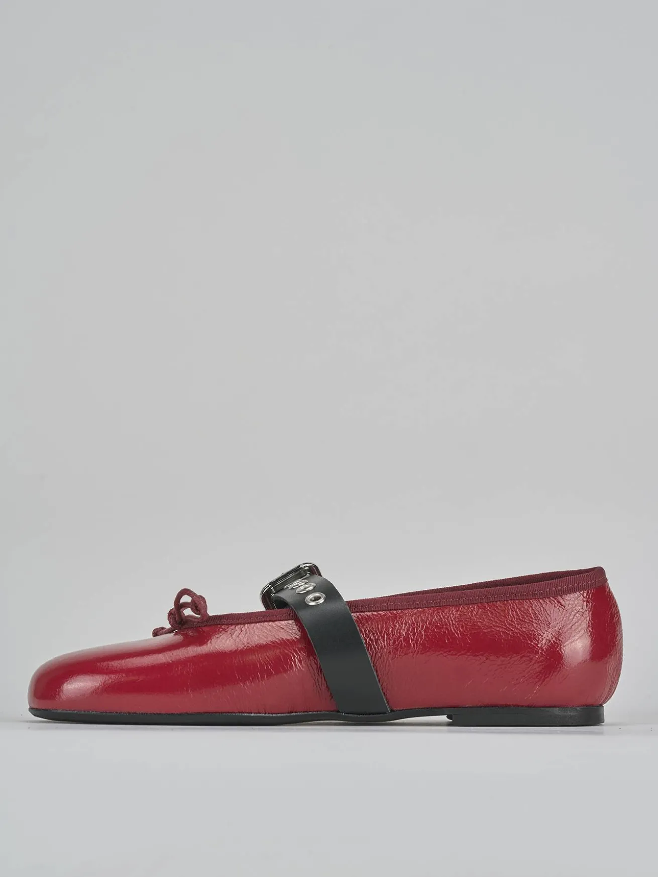 Ballerine tacco 1cm vernice rosso