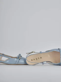 Ballerine tacco 2cm vernice azzurro
