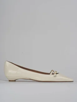 Ballerine tacco 2cm vernice bianco