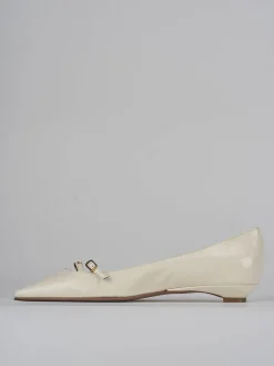 Ballerine tacco 2cm vernice bianco