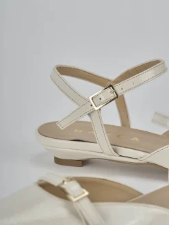 Ballerine tacco 2cm vernice bianco