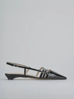 Ballerine tacco 2cm vernice nero