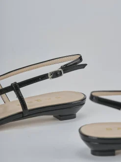 Ballerine tacco 2cm vernice nero