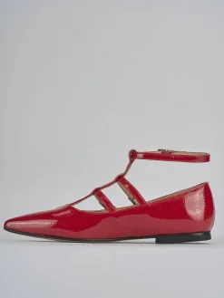 Ballerine tacco 1cm vernice rosso