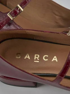 Ballerine tacco 2cm vernice bordo'