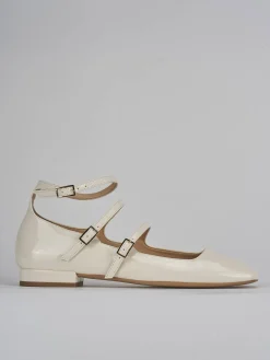 Ballerine tacco 1cm vernice bianco