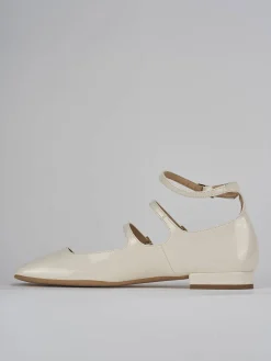 Ballerine tacco 1cm vernice bianco