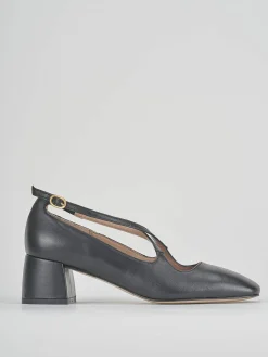 Bebè tacco 5 cm nero pelle