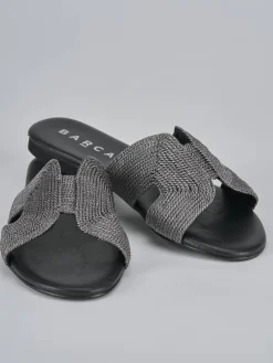 Ciabatta tacco 1 cm grigio pelle