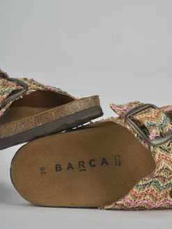 Ciabatta tacco 1 cm multicolor tessuto