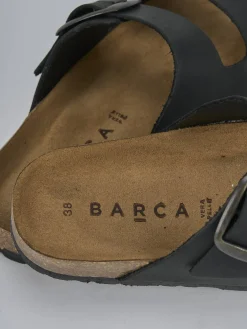 Ciabatta tacco 1 cm nero nabuk