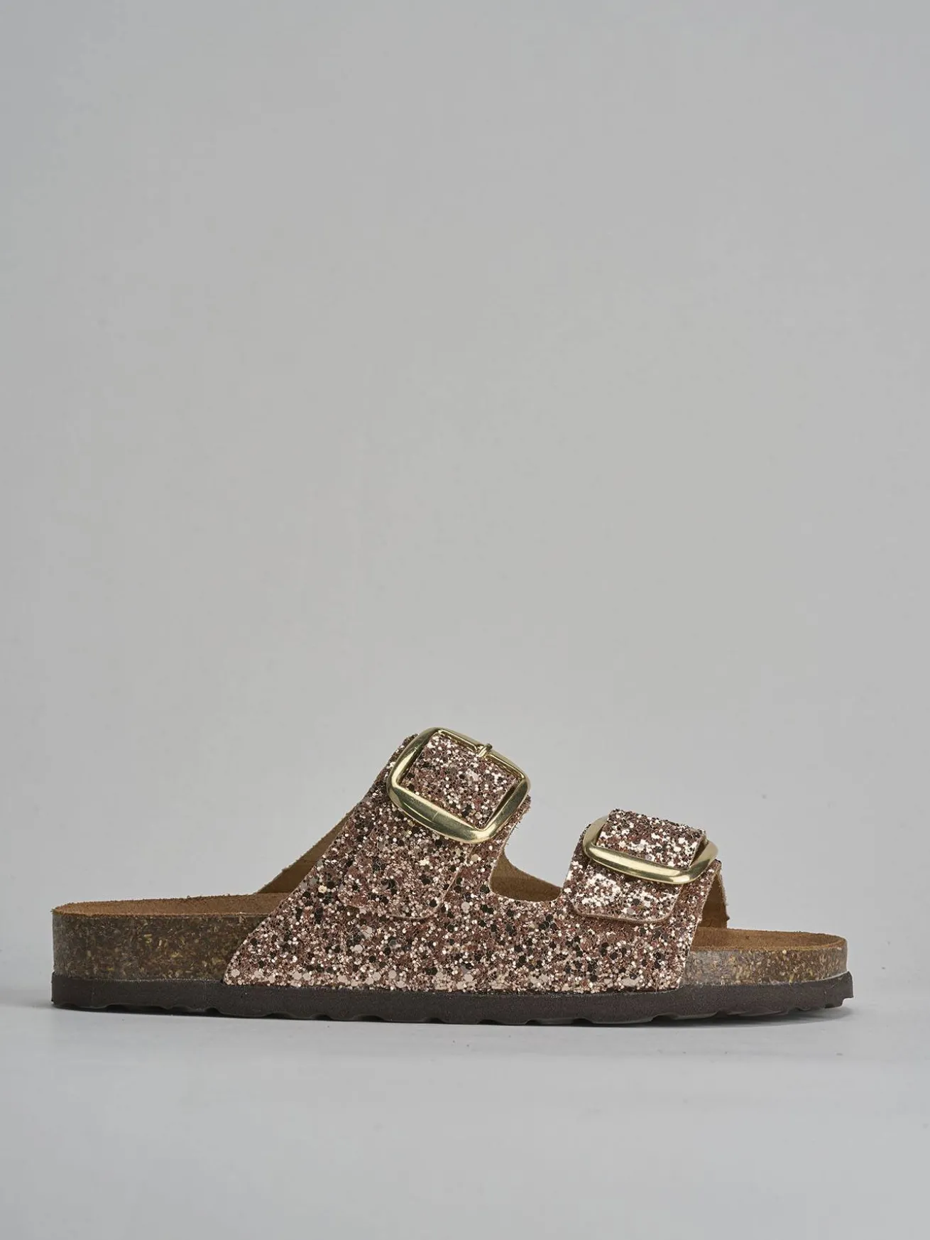 Ciabatta tacco 1 cm rosa glitter