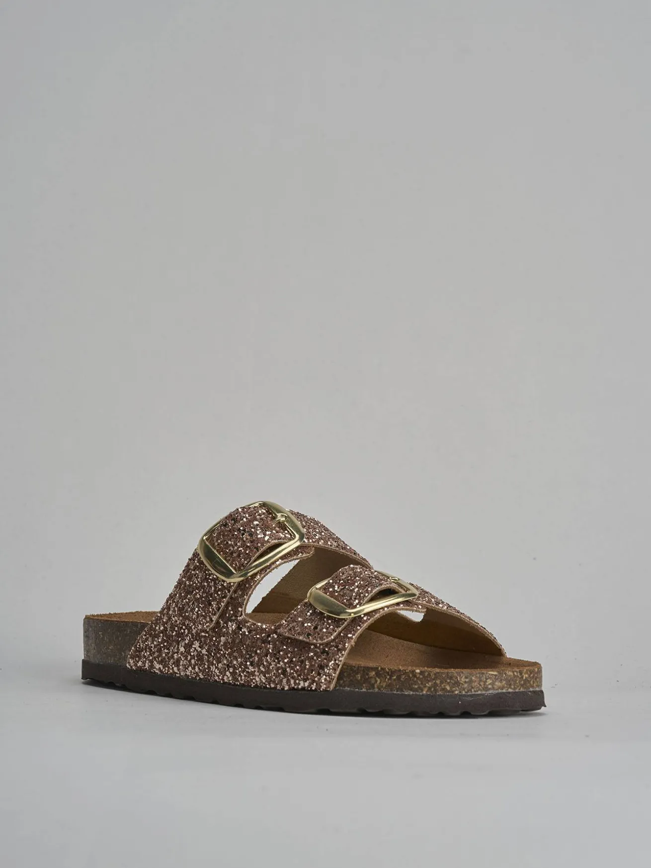 Ciabatta tacco 1 cm rosa glitter