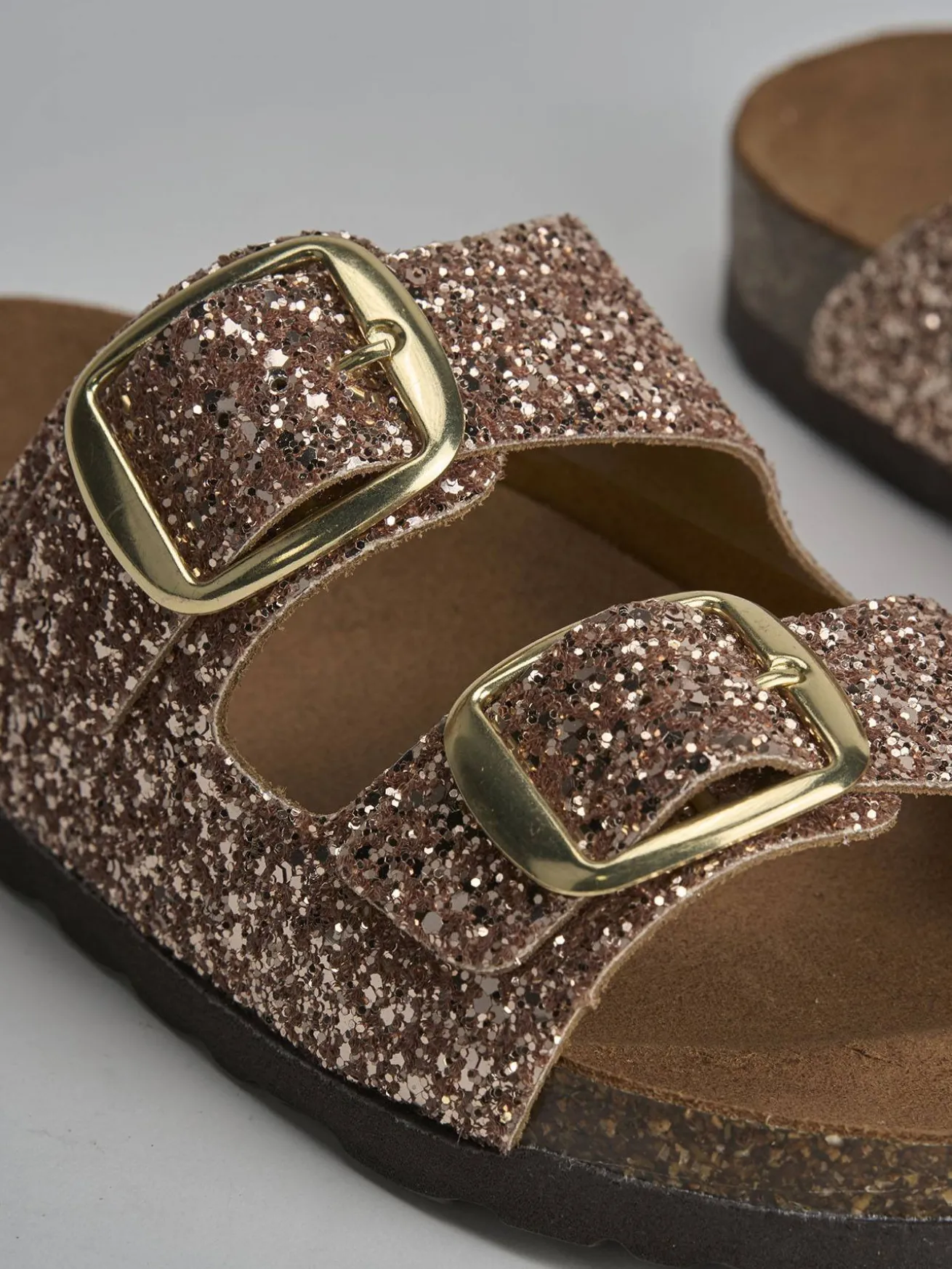 Ciabatta tacco 1 cm rosa glitter