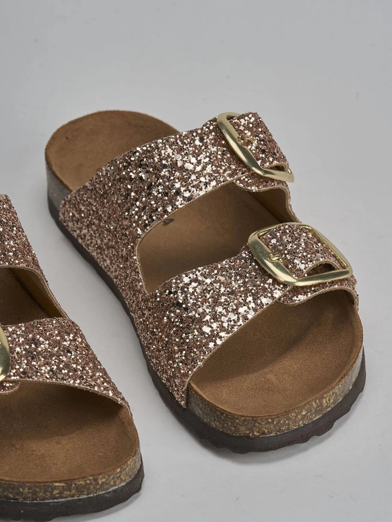 Ciabatta tacco 1 cm rosa glitter