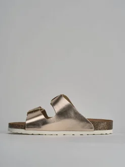 Ciabatta tacco 1 cm rosa laminato