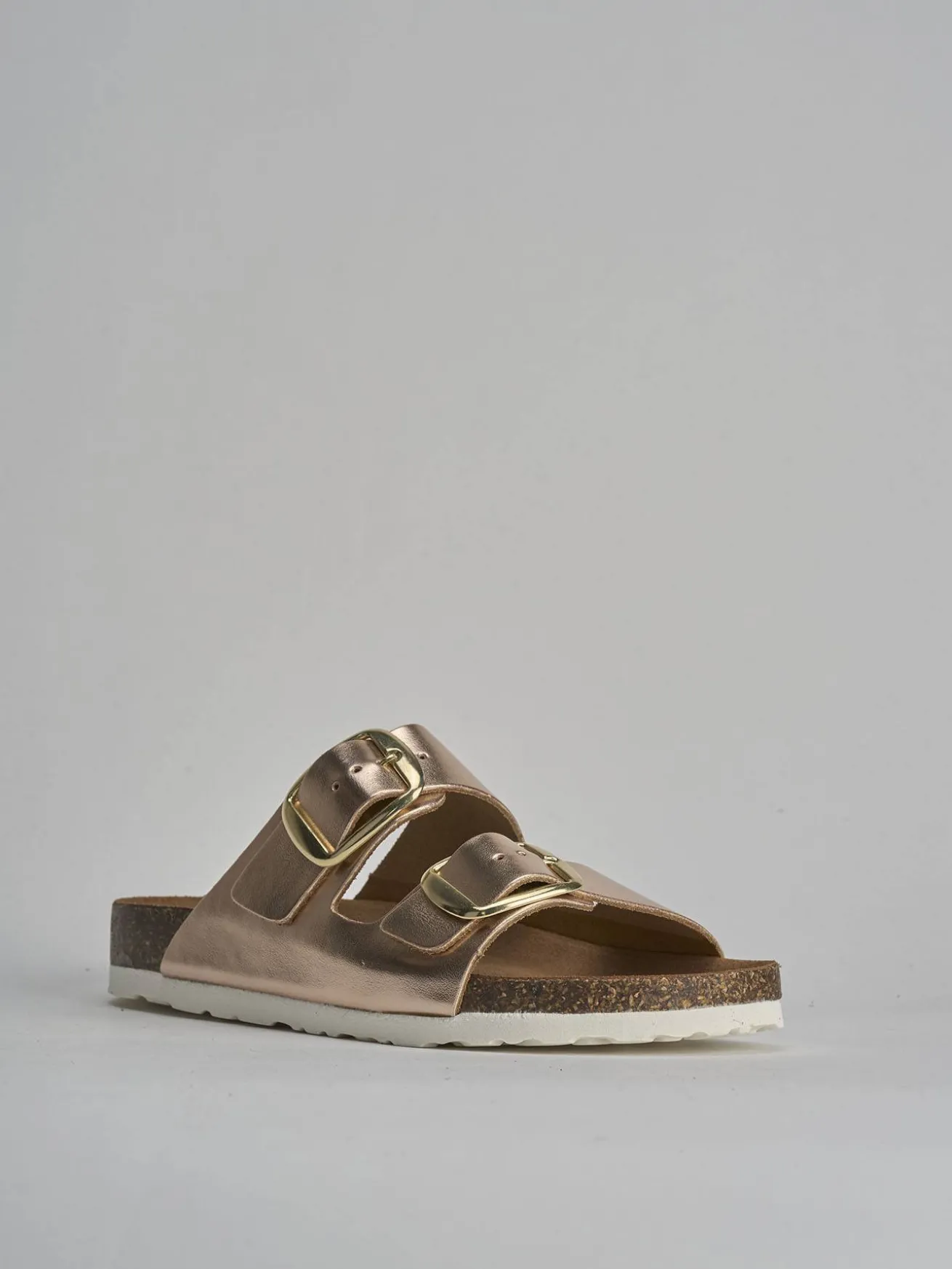 Ciabatta tacco 1 cm rosa laminato