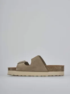 Ciabatte camoscio beige