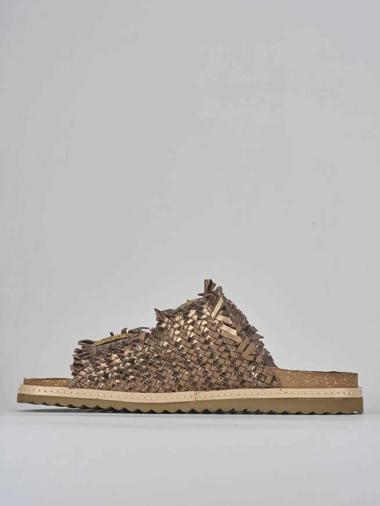 Ciabatte pelle bronzo