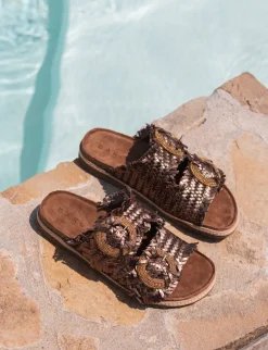 Ciabatte pelle bronzo